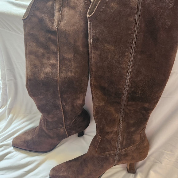 Dolce Vita Chocolate Suede Over the Knee Boots - Picture 2 of 8